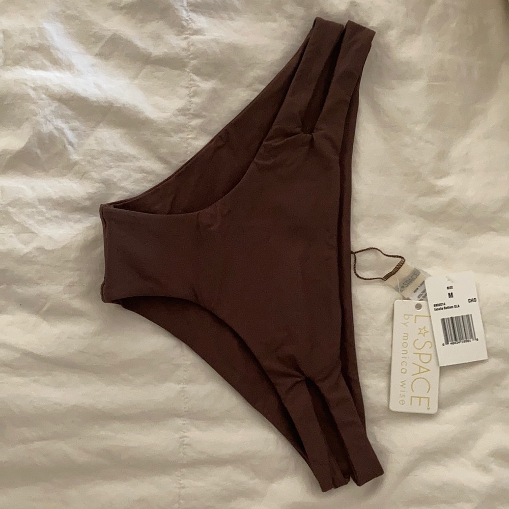 L Space brown bikini bottoms size medium
